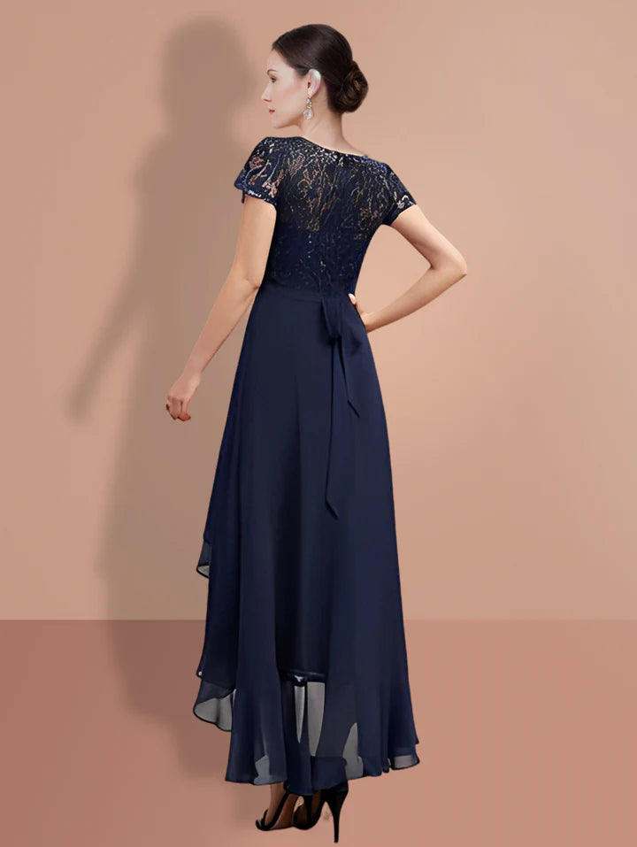Wholesale A-Line/Princess Short Sleeves Mother Of The Bride Dresses With Lace